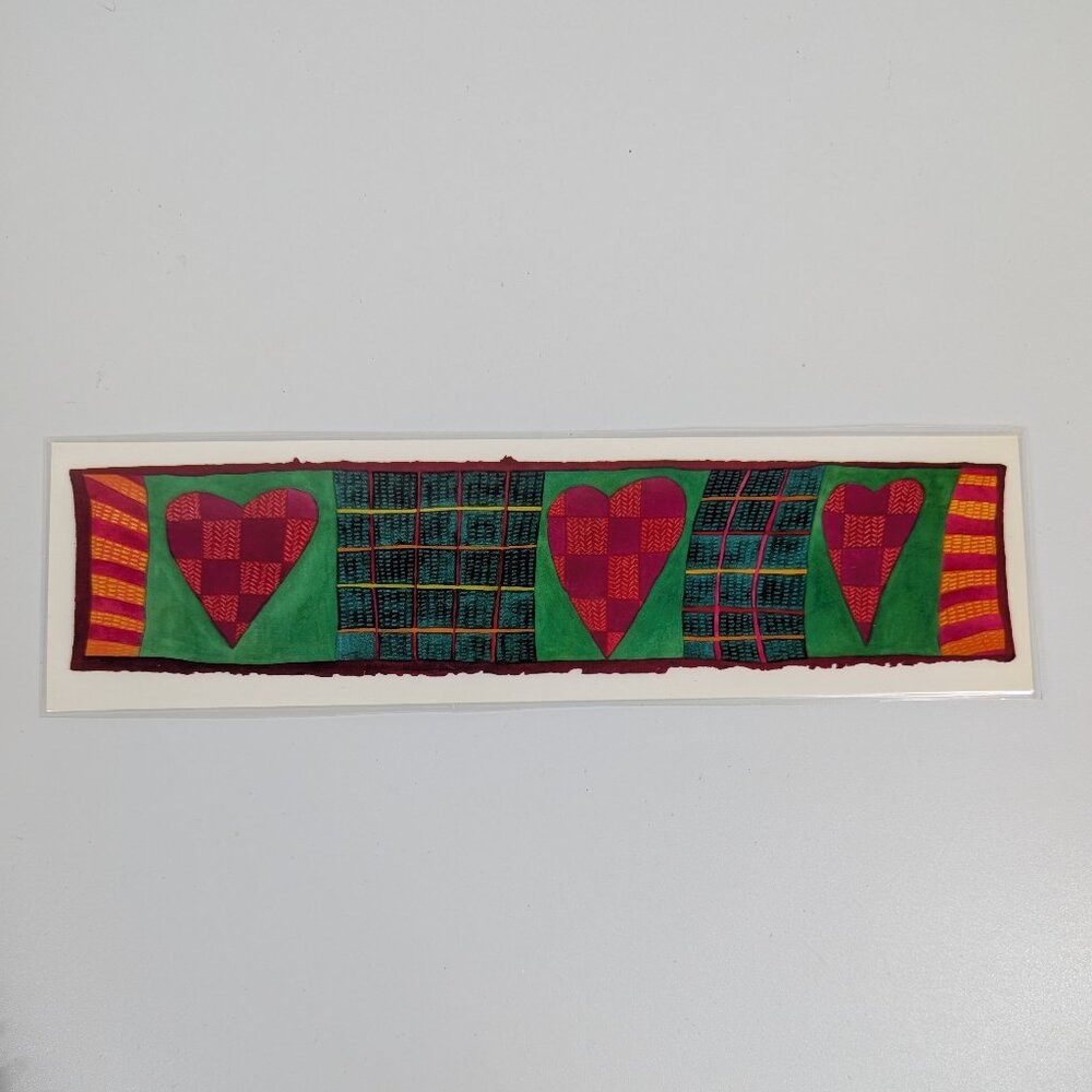 Watercolor on Handmade Paper by Sara Schneidman Art Laminated Bookmark 1997